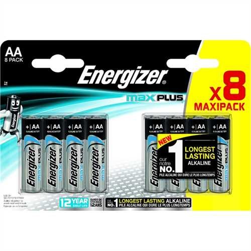 Energizer Batterie, MAX PLUS™, Alkaline, Mignon, AA, LR6, 1,5 V (8 Stück)