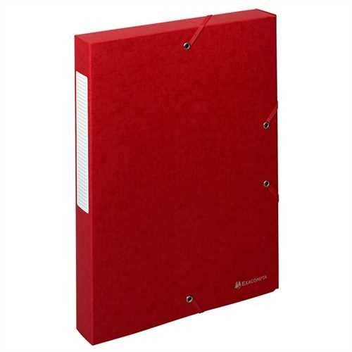 EXACOMPTA Dokumentenbox Exabox, Manilakarton, A4, 24 x 4 x 32 cm, rot