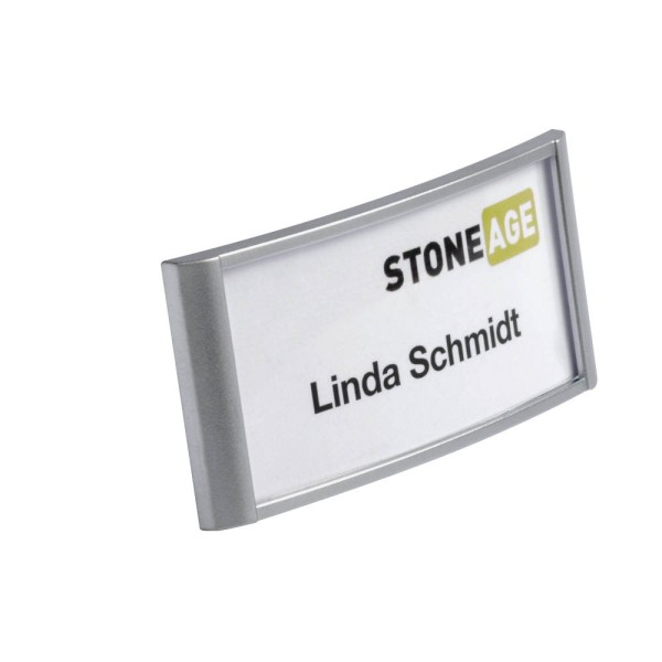 10 DURABLE Badge Classic Namensschilder mit Magnet 7,4 x 3,4 cm