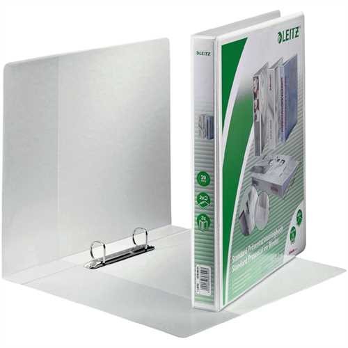 LEITZ Präsentationsringbuch Standard, PP-kaschiert, A4, überbreit, 2-D-Ring-Mechanik, Ring-Ø: 20 mm,