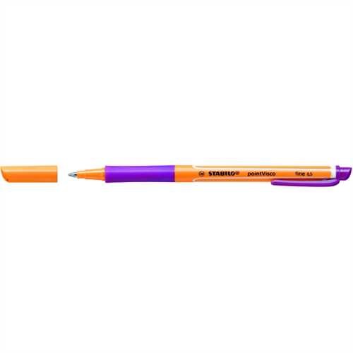 STABILO Tintenkugelschreiber pointVisco, mit Kappe, 0,5 mm, Schreibfarbe: lila