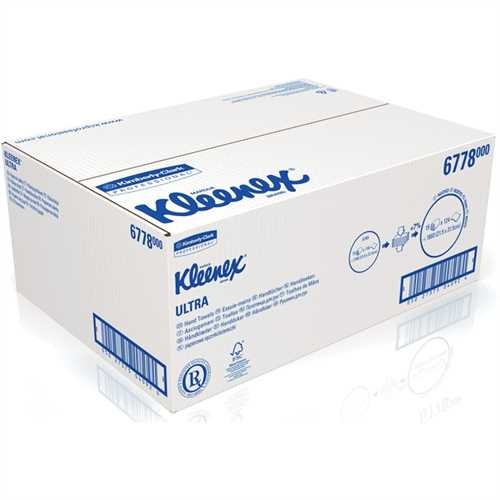 KLEENEX Papierhandtuch, ULTRA, Airflex, 2lagig, Interfold, 15 x 124 Tücher, 21,5 x 31,5 cm, hochweiß