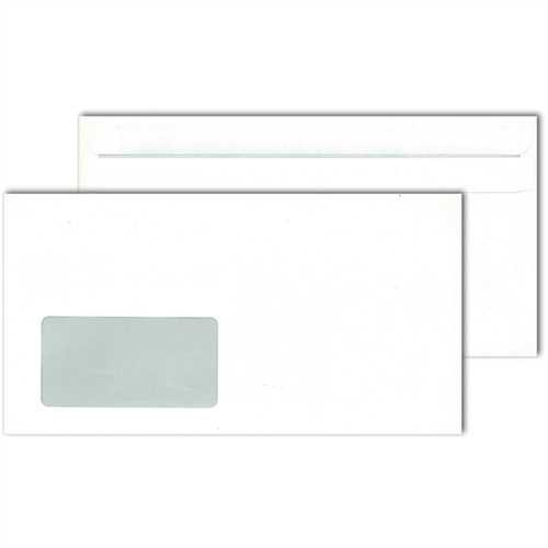 MAILmedia Briefumschlag, mit Fenster, selbstklebend, C6/5, 125 x 235 mm, 75 g/m², Offset, weiß (1.00