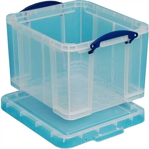 Really Useful Box Aufbewahrungsbox, PP, 35 l, 48 x 39 x 31 cm, farblos, transparent