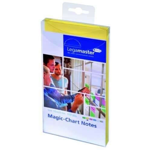 Legamaster Haftnotiz Magic-Chart Notes, rechteckig, 10 x 20 cm, gelb (100 Stück)