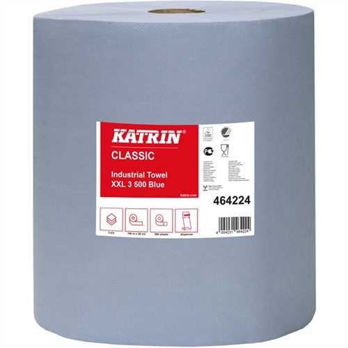 KATRIN Wischtuch Classic XXL, Tissue, 3lagig, auf Rolle, 500 Tücher, 38 x 38 cm (2 Rollen)