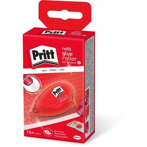 Pritt Kleberoller refill permanent, nachfüllbar, 8,4 mm x 16 m, rot