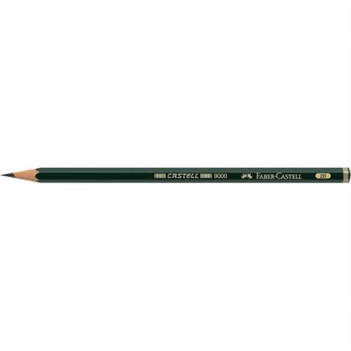 FABER-CASTELL Bleistift CASTELL 9000, sechseckig, 2B (12 Stück)