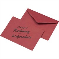 MAILmedia Briefumschlag, Rechnung/Lieferschein, ohne Fenster, gummiert, C6, 75 g/m², RC, rot (1.000  MAILmedia Briefumschlag, Rechnung/Lieferschein, ohne Fenster, gummiert, C6, 75 g/m², RC, rot (1.000