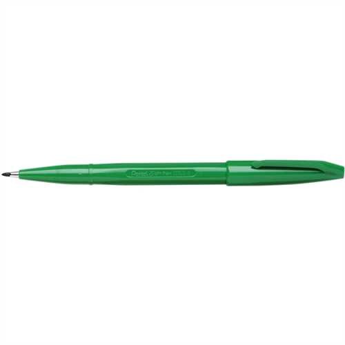 Pentel Faserschreiber, Sign Pen, mit Kappe, 0,8 mm, Schreibfarbe: grün