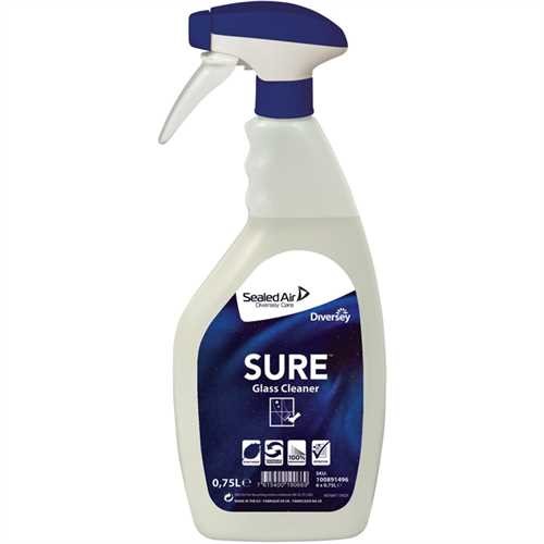 Diversey Glasreiniger SURE™ Glass Cleaner, flüssig, Sprühflasche (750 ml)