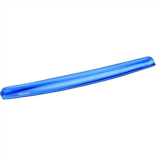Fellowes Handgelenkauflage Crystals™Gel, für Tastatur, 49 x 5,9 cm, Stärke: 2,5 cm, blau