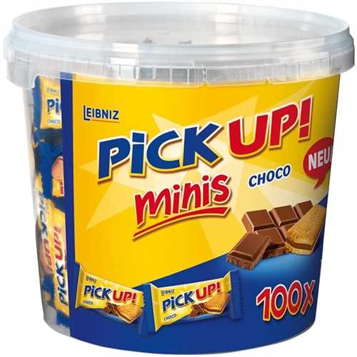 LEIBNIZ Gebäck PiCK UP!, CHOCO minis, Klarsichtdose, 100 x 10,6 g (1.060 g)