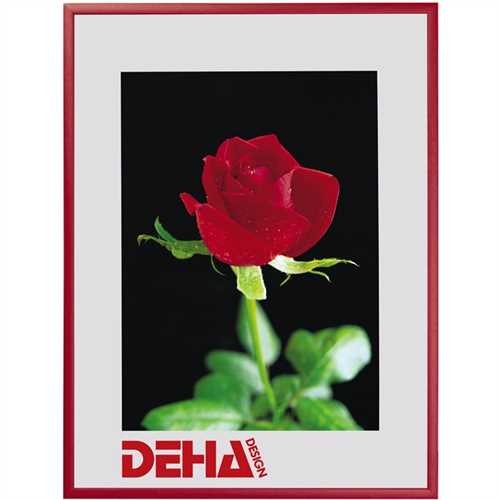 DEHA DESIGN Bilderrahmen, Floatglas, 21 x 29,7 cm, Aluminiumrahmen, rot