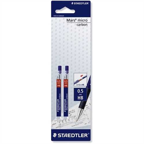 STAEDTLER Bleistiftmine Mars micro carbon, 250, Minen-Ø: 0,5 mm, HB (24 Stück)