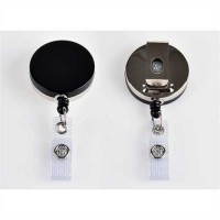 ID Ausweishalter Jojo, rund, Ø: 40 mm, schwarz ID Ausweishalter Jojo, rund, Ø: 40 mm, schwarz