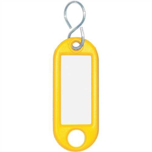 WEDO Schlüsselanhänger, Kunststoff/Metall, mit S-Haken, 52 x 21 x 3 mm, gelb