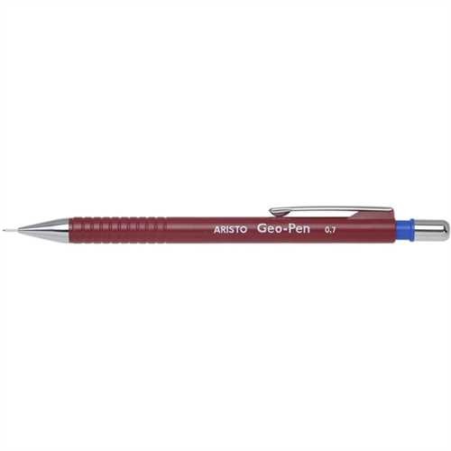 ARISTO Druckbleistift Geo-Pen, mit Radiergummi, nachfüllbar, Minen-Ø: 0,7 mm, HB, Schaftfarbe: braun