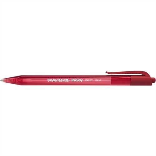 PAPER MATE Kugelschreiber, InkJoy™ 100 RT, Druckmechanik, M, Schreibfarbe: rot