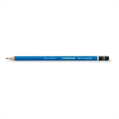 STAEDTLER Bleistift Mars Lumograph 100, sechseckig, HB, Schaftfarbe: blau (12 Stück)