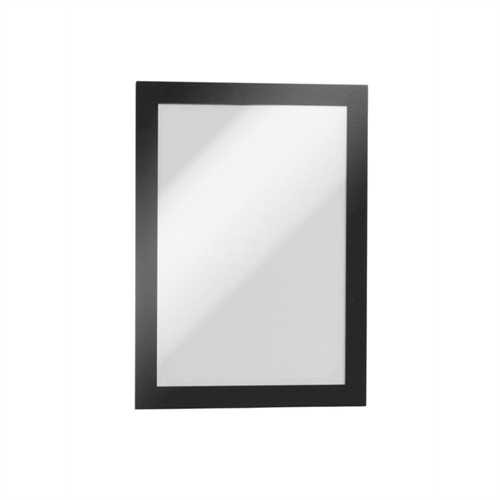 DURABLE Sichttasche DURAFRAME, magnetisch, selbstklebend, PVC, A5, schwarz (2 Stück)