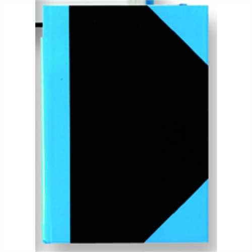STYLEX Geschäftsbuch, liniert, A6, Einbandfarbe: schwarz/blau, 96 Blatt
