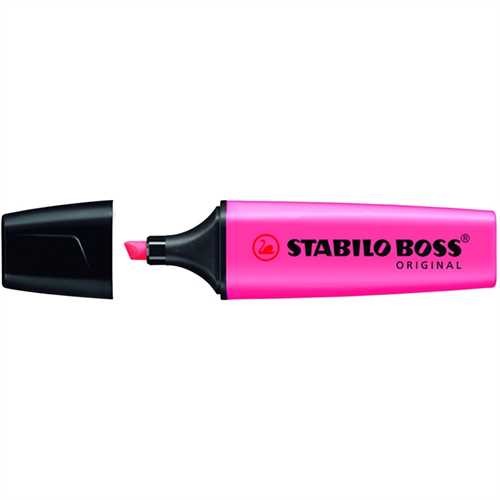 STABILO Textmarker BOSS ORIGINAL, nachfüllbar, Ksp., 2-5mm, Schreibf.: pink, 10 Stück