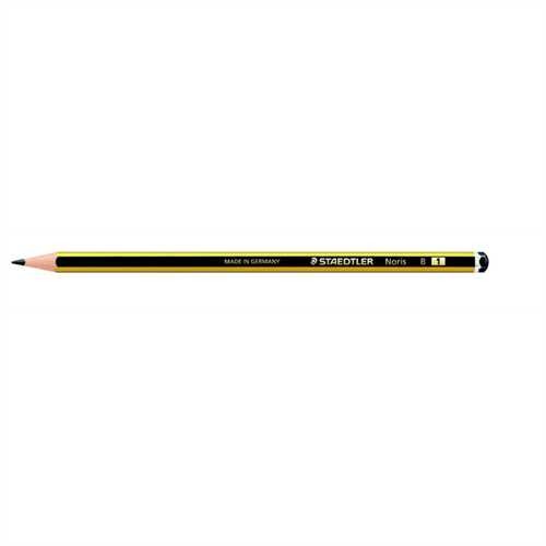 STAEDTLER Bleistift Noris, sechseckig, B, Schaftfarbe: schwarz/gelb (12 Stück)