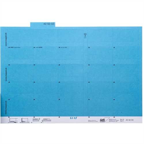 MAPPEI Reiter, Karton, zum Kleben, 55 x 10 mm, blau (100 Stück)