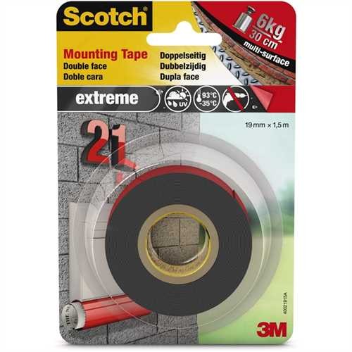 Scotch Montageband extreme, selbstklebend, permanent, 19 mm x 1,5 m