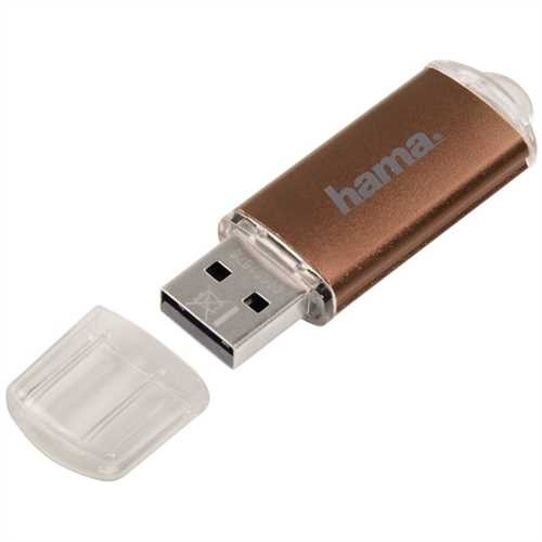hama USB-Stick FlashPen Laeta, USB 2.0, 32 GB, Lesegeschwindigkeit: 10 MB/s, braun