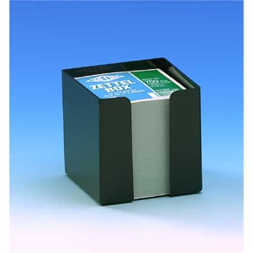 WEDO Zettelbox, gefüllt, für: 9 x 9 cm, schwarz, Inhalt: weiß
