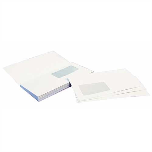 MAILmedia Briefumschlag, mit Fenster, haftklebend, DL, 220 x 110 mm, 80 g/m², holzfrei, weiß (25 Stü