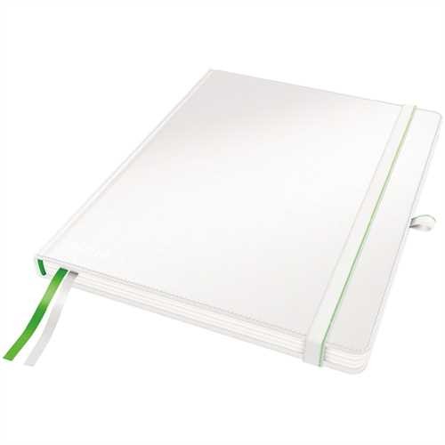 LEITZ Notizbuch Complete, kariert, 187 x 244 mm, 100 g/m², Einbandfarbe: weiß, 80 Blatt