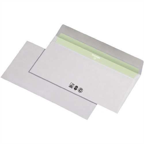Envirelope Briefumschlag, ohne Fenster, haftklebend, DL, 220 x 110 mm, 80 g/m², RC, weiß (1.000 Stüc