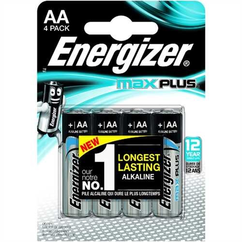 Energizer Batterie, MAX PLUS™, Alkaline, Mignon, AA, LR6, 1,5 V (4 Stück)