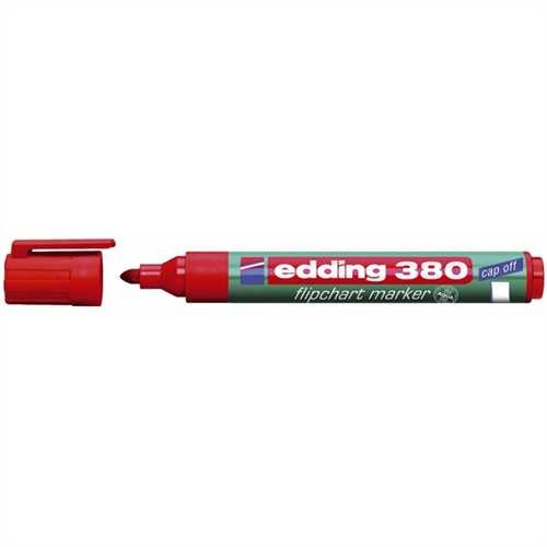 edding Flipchartmarker 380, Rundspitze, 1,5 - 3 mm, Schreibfarbe: rot