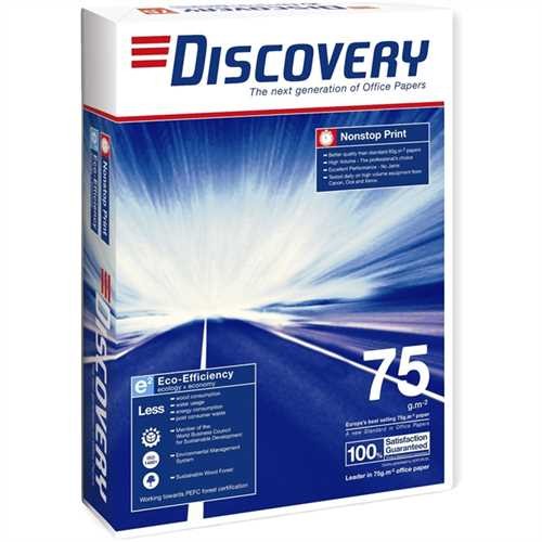 DISCOVERY Multifunktionspapier, A4, 75 g/m², ECF, hochweiß, matt (500 Blatt)