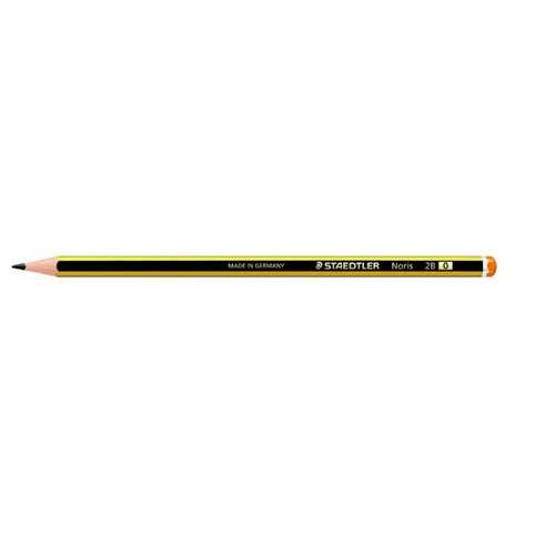STAEDTLER Bleistift Noris, sechseckig, 2B, Schaftfarbe: schwarz/gelb (12 Stück)