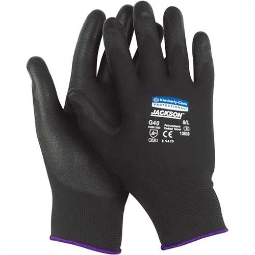 JACKSON SAFETY* Handschuh G40, Polyurethanbeschichtung, Größe: 9, schwarz (12 Paare)