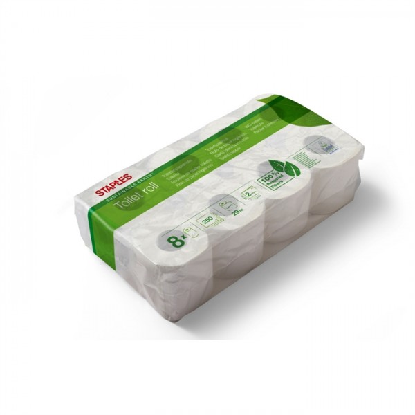 Standardrolle Toilettenpapier Sustainable Earth™ 2-lagig, 400 Blatt 6 x 8 Rollen