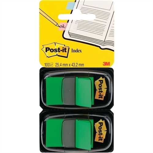 Post-it Haftmarker Index 680, 25,4 x 43,2 mm, grün, 50 Blatt (2 Stück)