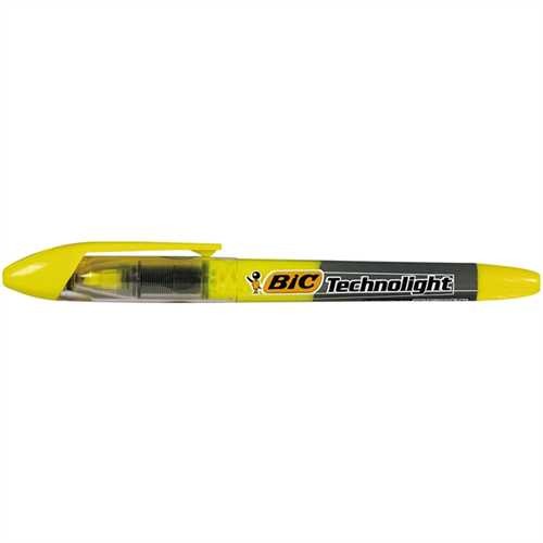 BIC Textmarker Technolight™, Einweg, rund, Keilspitze, 1,5 - 3,5 mm, Schaftfarbe: in Schreibfarbe/fa