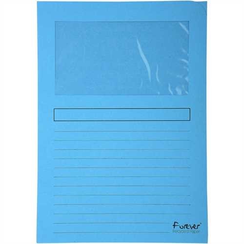 EXACOMPTA Sichtmappe Forever, Karton (RC), 120 g/m², A4, 22 x 31 cm, hellblau (100 Stück)