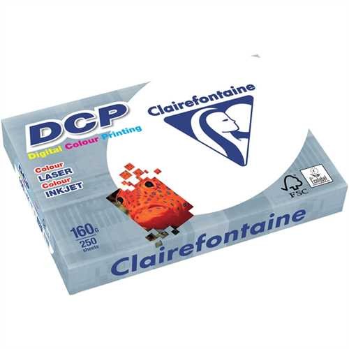 Clairefontaine Multifunktionspapier DCP, A4, 160 g/m², weiß (250 Blatt)-Copy