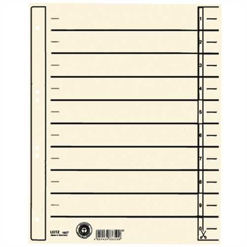 LEITZ Trennblatt, Kraftkarton (RC), 200 g/m², verstärkt, A4, chamois