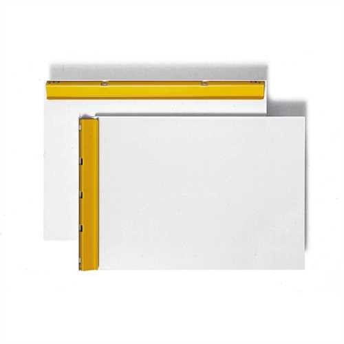 HANSA Schreibplatte, Aluminium, Klemme kurze Seite, A4, grau