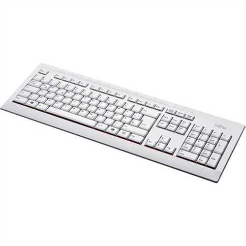 FUJITSU Tastatur KB521, deutsch, ergonomisch, QWERTZ, USB, marmorgrau