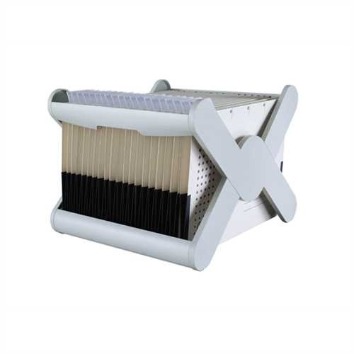 HAN Hängebox X-CROSS, Kunststoff, leer, A4, 36 x 32 x 26,9 cm, für: 35 Hängemappen, lichtgrau