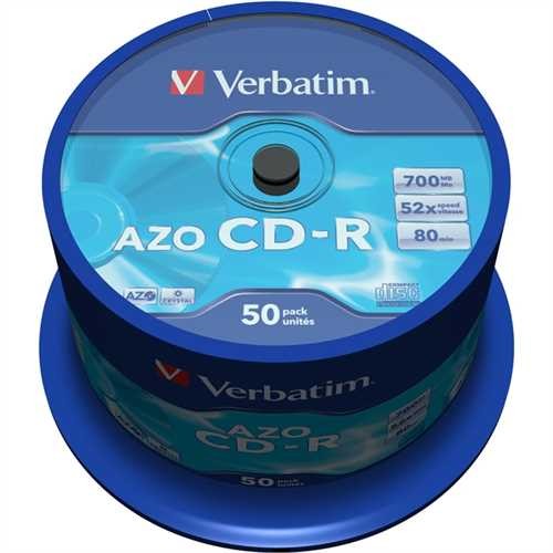 Verbatim CD-R, Spindel, einmalbeschreibbar, 700 MB, 80 min, 52 x (50 Stück)